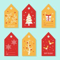 Holiday Gift Tag Vector