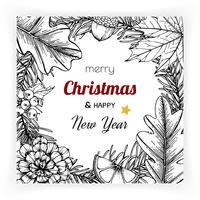 Christmas and New Year backgrounds and greeting card vector