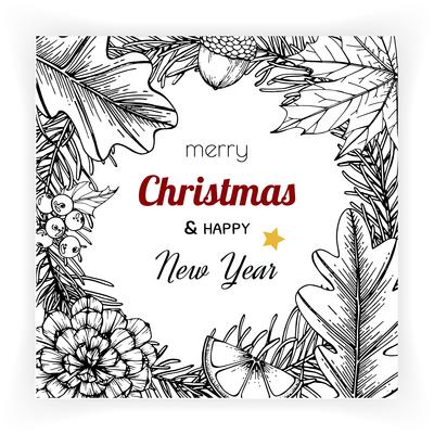 Christmas and New Year backgrounds and greeting card