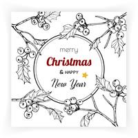 Christmas and New Year backgrounds and greeting card vector