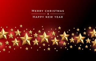 Christmas gold stars background vector