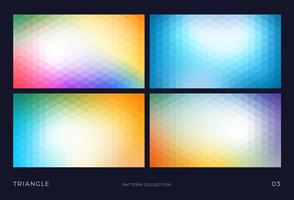 Colorful abstract triangle vector mosaic backgrounds set