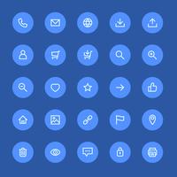 Los iconos de diseño web más utilizados, ui set vector
