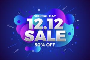 12.12 Shopping day sale banner background.  vector