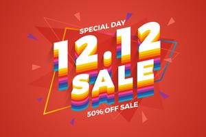 12.12 Shopping day sale banner background.  vector