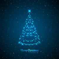 Tarjeta de feliz navidad con diseño de árbol decorativo vector