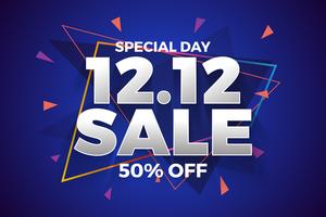 12.12 Shopping day sale banner background.  vector
