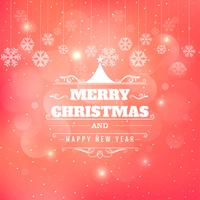 Beautiful glitters merry christmas card with snowflake backgroun vector