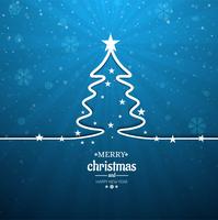 Beautiful merry christmas tree background vector