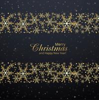 Merry christmas card with snowflake background vector