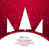 Beautiful merry christmas tree festival background vector
