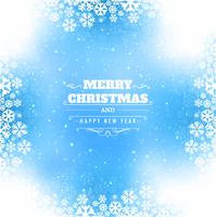 Beautiful glitters merry christmas card with snowflake backgroun vector