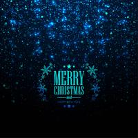 Beautiful glitters merry christmas card background vector