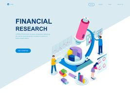 Modern flat design isometric concept of Financial Research vector