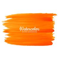 Hand draw stroke orange watercolor background vector