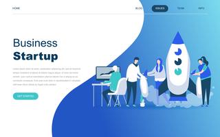 Modern flat design concept of Startup vector