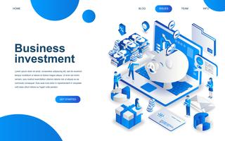 Modern isometric design concept of Business Investment vector