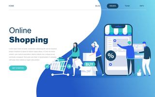 Modern flat design concept of Online Shopping vector