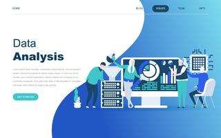 Modern flat design concept of Big Data Analysis vector