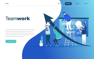 Modern flat design concept of Teamwork vector