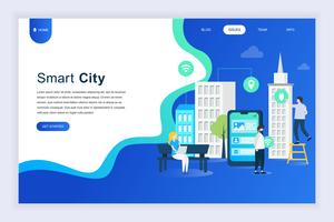 Modern flat design concept of Smart City vector