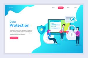 Modern flat design concept of Data Protection vector