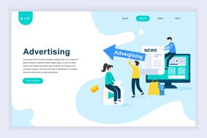 Modern flat design concept of Advertising and Promotion