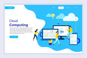 Modern flat design concept of Cloud Technology vector