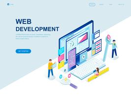 Modern flat design isometric concept of Web Development