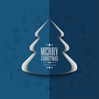 Merry christmas festival card background vector