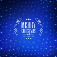 Merry christmas card with snowflake background vector