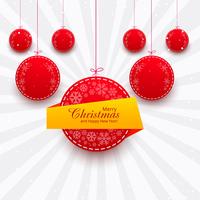 Merry christmas shiny ball festival colorful background vector