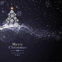 Beautiful merry christmas card with tree background