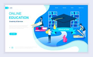 Modern flat design concept of Online Education vector