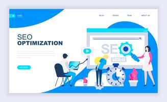 Modern flat design concept of SEO Optimization vector