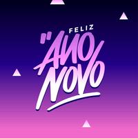 Feliz Ano Novo Greeting Headline Template vector