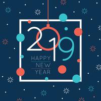 Colorful 2019 New Year Greeting vector