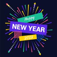 happy new year instagram post vector