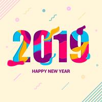 feliz año nuevo mensaje de instagram vector