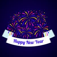 Happy New Year Fireworks vector