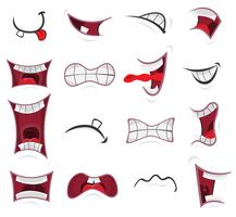 Comic Mouth Set vector