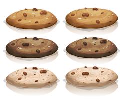 Galletas Clásicas Y De Chocolate Marrones vector