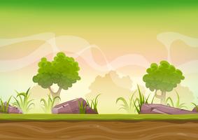 Seamless Forest Landscape For Ui Game vector