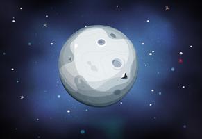 Planeta luna en el fondo del espacio vector