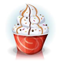 Fast Food Cup Of Ice Cream vector