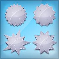 Stone Awards And Seal Icons For Ui Game vector