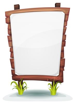 White Paper Sign On Wood Panel