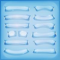 Cartoon Glass Ice and Crystal Banners vector