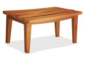 Mesa de madera de dibujos animados vector