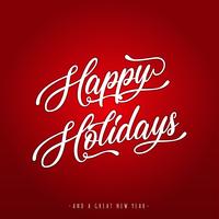 Happy Holidays Lettering Greeting Card vector